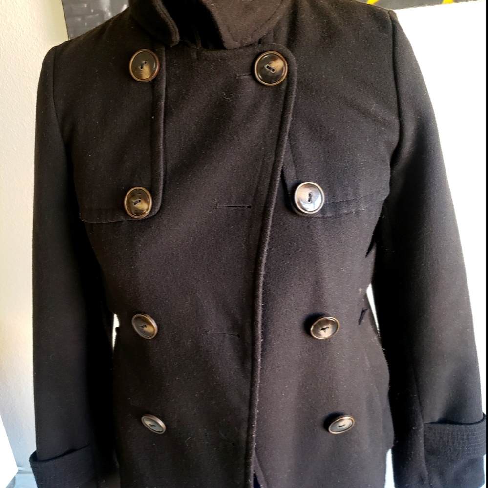 Black peacoat